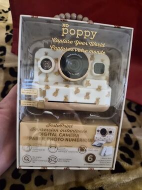 InstaPrint Digital Camera - White with Gold Accents